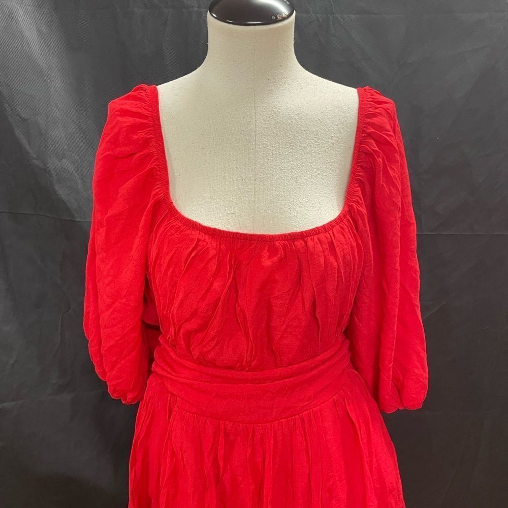 Poppy red summer sun dress - Picture 3 of 12